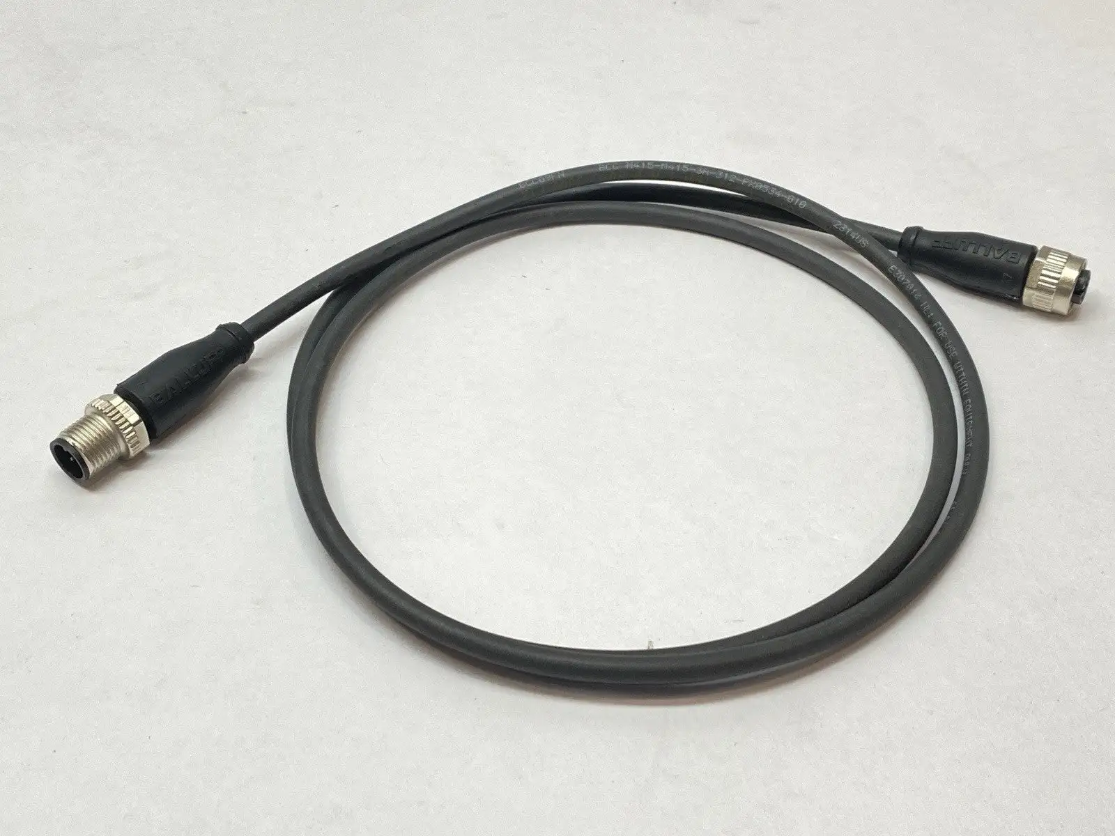 USED BALLUFF DOUBLE-ENDED CORDSET M12 M/F 1M BCC M415-M415-3A-312-PX0534-010