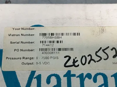 New | in-Stock VIATRAN 7705BHSBH Pressure Transmitters Ohio US | HGR 24 #1251125