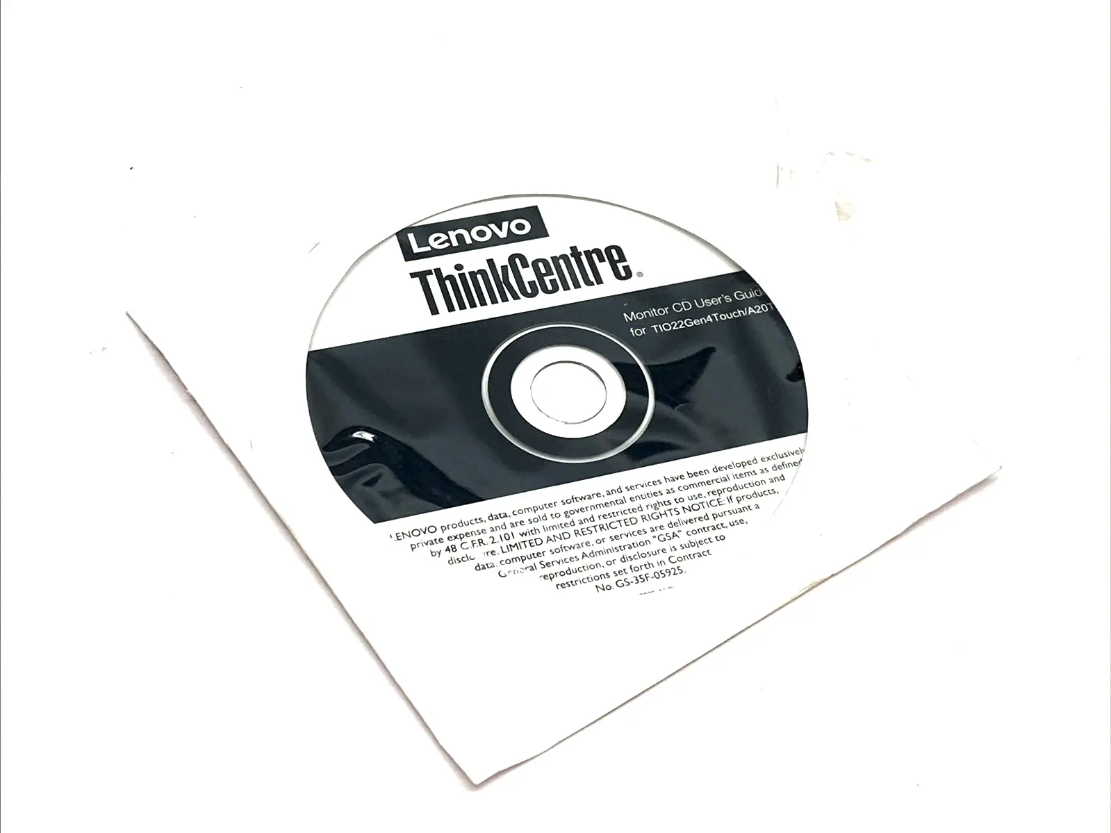 USED LENOVO TINY-IN-ONE MONITOR REFERENCE & DRIVER CD