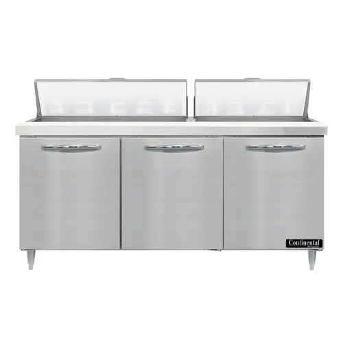 Continental D72N18 72" Designer Line Sandwich/salad Prep Table W/ Refrigerated Base, 115v