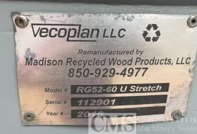 USED 2016 VECOPLAN RG52-60U GRINDER SHREDDER