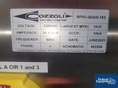 USED Cozzoli Cozzoli Ophthalmic Monoblock Filling Line, Model RFPCquad
