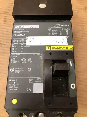 USED SQUARE D FA26020AB