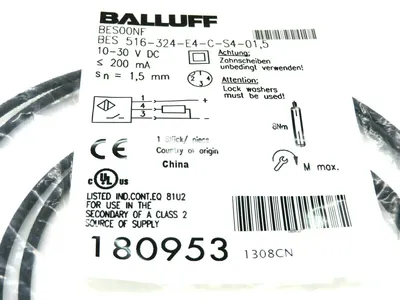 NEW BALLUFF BES 516-324-E4-C-S4-01,5 INDUCTIVE SENSOR BES00NF BES516324E4CS4015