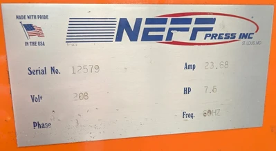 USED 2012 NEFF NEFF D25-5HS PRESS