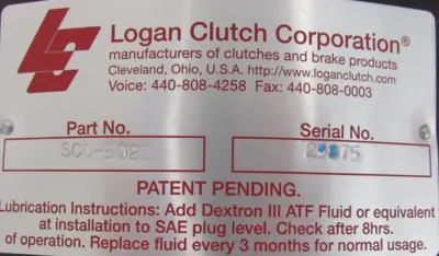 NEW LOGAN CLUTCH SCC-5022 PTO DIRECT DRIVE SCC5022