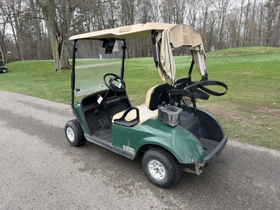 (1) 2015 E-Z-Go golf cart with a Kawasaki gas engine, includes Club canopy and ball washer, fold-dow...