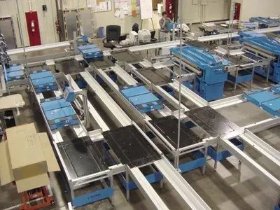 15 Ton WARD Up-Acting Pneumatic Lamination Press; 24" x 54" Bed; Heated Platens; Mfg. 2000