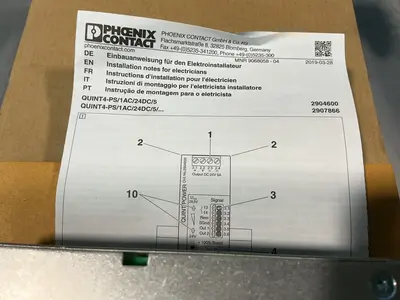 Used 2021 PHOENIX CONTACT QUINT4PS/1AC/24DC/5 DIN Rail Power Supplies Ohio US | HGR 24 #1549593