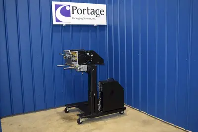 USED AUTOMATED PACKAGING SYSTEMS AB180 W/PI-412C PRINTER