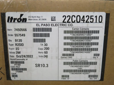 New | in-Stock ITRON _UNKNOWN_ Meters - Misc | OCO Industrial #1661364