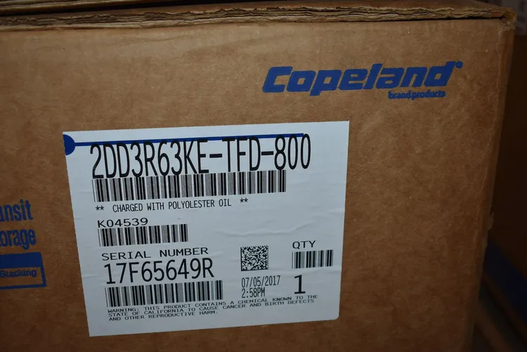 Used Copeland 2DD3R63KE-TFD-800 / 2DD3R63KETFD800 Vacuum Pumps Minnesota US | Peak Machinery, Inc. #286141