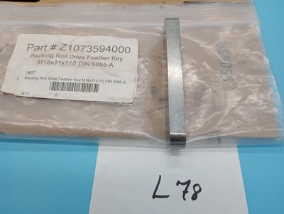 PARALLEL KEY HIGH TYPE DIN 6885-A M18X11X110 BACKING ROLL DRIVE FEATHER KEY