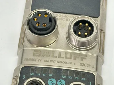 BNI00FW, BNI PNT-508-005-Z015 | Balluff BNI00FW Profinet Network IO Block BNI PNT-508-005-Z015 - Used