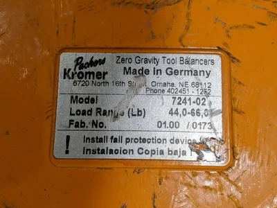 USED PACKERS KROMER ZERO GRAVITY TOOL BALANCER 44-66 LBS 7241-02