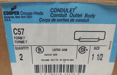 NEW Cooper Crouse Hinds C57 SA