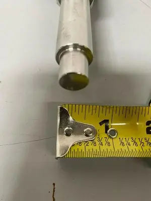 USED ACROSS INTERNATIONAL STAINLESS STEEL VACUUM GAUGE W/ 1/2" CONNECTION