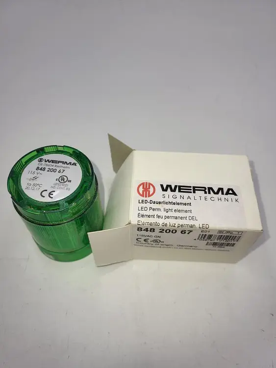 New | in-Stock WERMA WERMA 848 200 67 LED GREEN LIGHTS *NEW IN BOX* Misc Electrical & Power Parts | ND Industrial Surplus #1216900