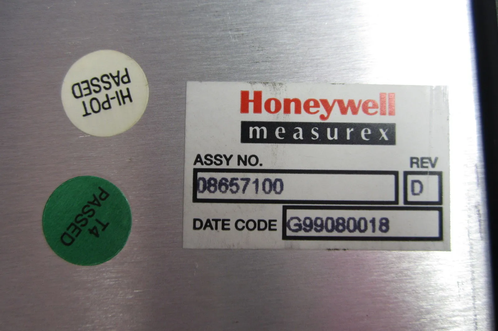 HONEYWELL MEASUREX 08657100 REV. D POWER SUPPLY MODULE