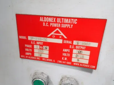 Used ALDONEX INC 3P2185C DC Power Supplies Ohio US | HGR 24 #1186301
