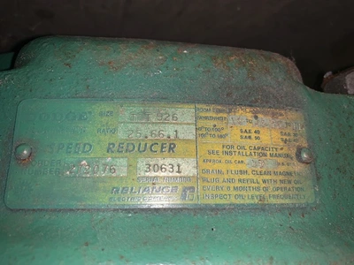 Dodge size TDT 926 Speed Reducer, Ratio 25.66:1; Storeroom Spare