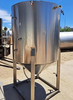 Tank, 400 Gallon, 304 Stainless Steel, Jacketed, Cone Bottom - #S745258