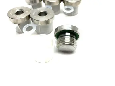 Inner Hex Head M18x1.5 Pipe Fitting Plug, Stainless Steel w/ Seal LOT OF 6