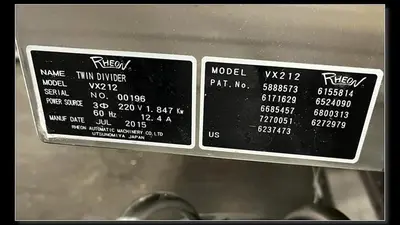 USED 2015 RHEON TWIN DIVIDERS MD.# VX212 & PUNCH ROUNDERS MD.# PR101