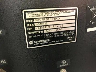 COHERENT LASER K2K