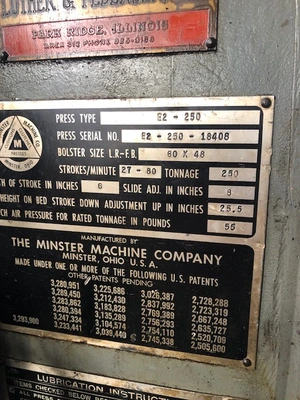 USED MINSTER E2-250