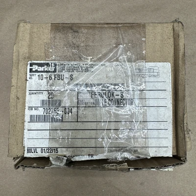 NEW Parker Fluid Connectors 10-6 FBU - S