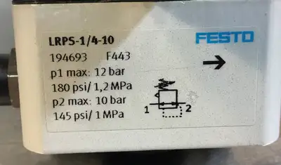 FESTO 194693 PRECISION PRESSURE REGULATOR LRPS-1/4-10 Loc.6A