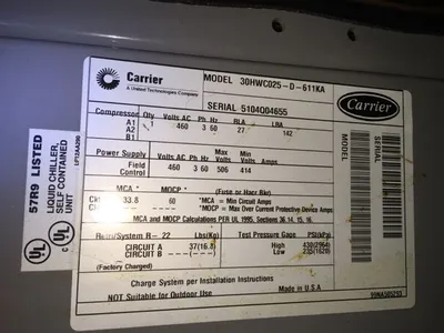 USED Carrier 30HWC025