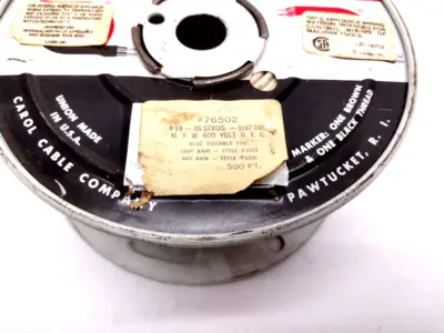 76502 | Carol Cable 76052 18 AWG 16 STR MTW 600V White, 2.5 lb Spool - New Other