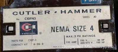 Reversing Motor Starter Cutler & Hammer NEMA size 4, Item # 1679