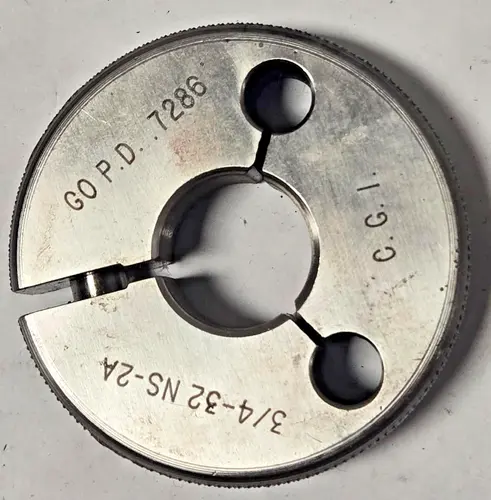 Gauge BORE RING 3/4-32 NS-2A GO .7286 Thread Plug Gage