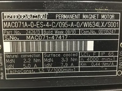 USED INDRAMAT MAC071A-0-ES-4-C/095-A-0/WI634LX/S001