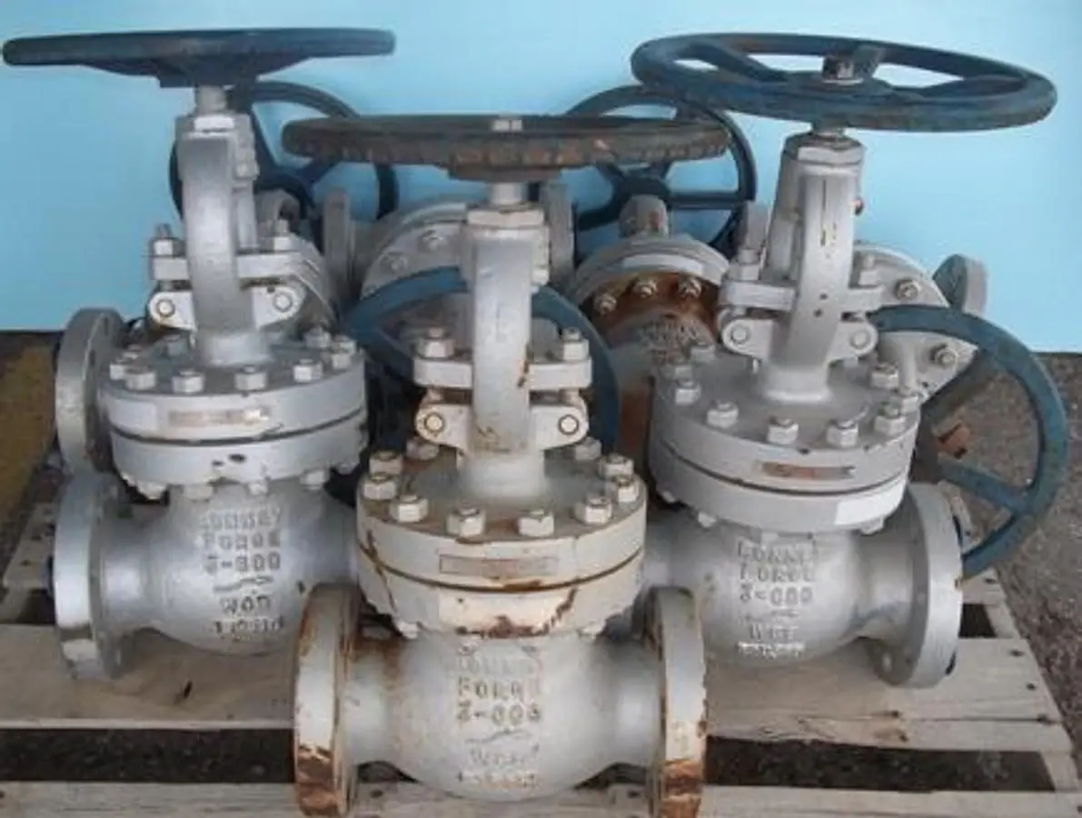 QTY. 7. BONNEY FORGE 3" 600 LB FLANGED GLOBE VALVE...