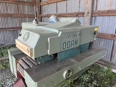 USED OGAM PO-280, 12" DIP-CHAIN GANG RIPSAW