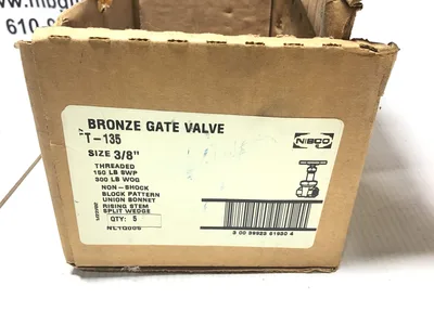 NIBCO T-135 Nibco Bronze Gate Valve 3/8″ 150swp 300wog Threaded End Rising Stem 30039923619304