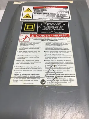 Square D HU362A Heavy Duty Safety Switch 60A