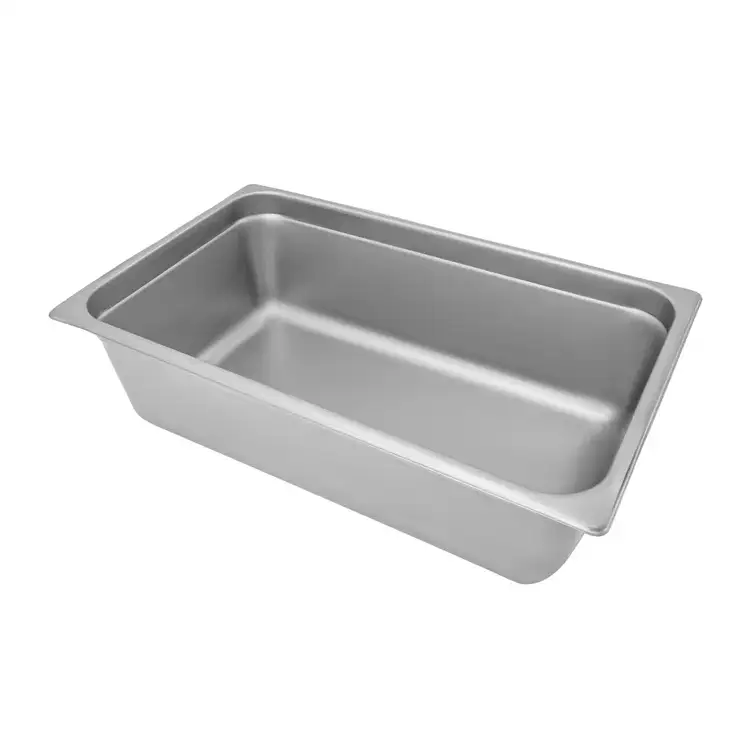 New | in-Stock Browne New Browne Full-Size Anti-Jam Steam Table Pan 4" Deep, 22 Gauge NSF (22004) Steam Pans Illinois US | Falcon Restaurant Supply #1375030