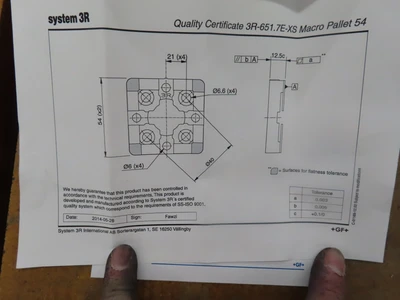 Used SYSTEM 3R 3R-651.7E-XS Modular Tool Holding Systems Minnesota US | Machinesused.com #1512019