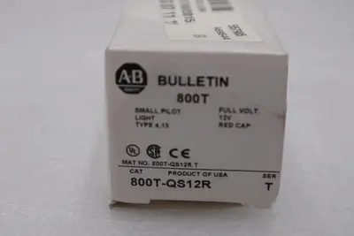 ALLEN BRADLEY 800T-QS12R / 800TQS12R (NEW WITH BOX) STOCK G696A