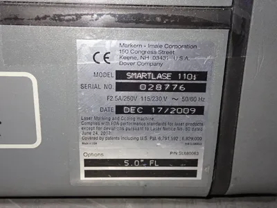 Used 2009 MARKEM IMAJE SMARTLASE 110I Laser  Coders & Printers Ohio US | HGR 24 #755050
