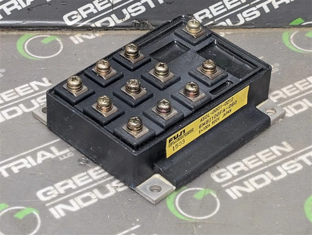 Fuji Electric A50L-0001-0212 Power Module 6x100A 600V 6MBI100FA-060 Used