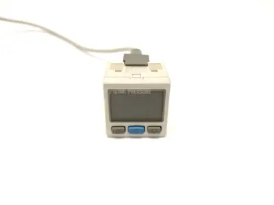 ISE30A-N7H-B | SMC  Digital Pressure Switch w/ Cable 4-Pin M8 Connector 12-24VDC - Used