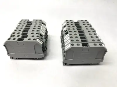 USED PHOENIX CONTACT TERMINAL BLOCKS 3044571 W/ END COVERS LOT OF 19