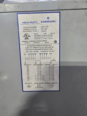 USED SOLA-HD EMERSON HS5F7.5AS