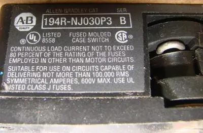 USED ALLEN BRADLEY 194R-NJ030P3 SER B
